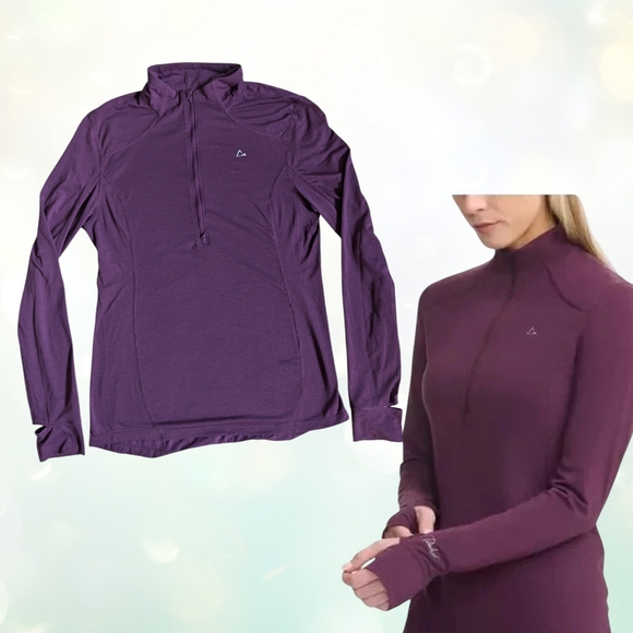 Paradox Tops - 🔥$10 Bundled🔥Paradox Merino Blend Quarter-zip Winter Base Layer Size M Purple